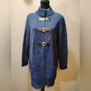 Saint James Turtle Neck Button Up Cardigan